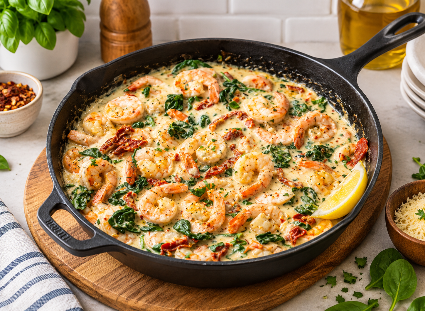 Creamy Tuscan Shrimp Simple Recipe