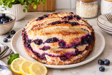 Lemon Blueberry Artisan Sourdough Bread