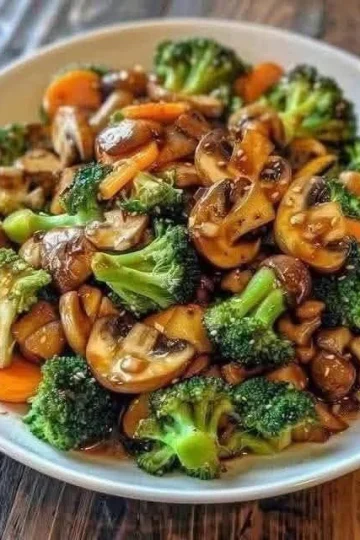 Broccoli, Carrot, and Mushroom Stir-Fry