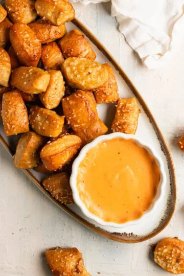 Sourdough Pretzel Bites with Beer Cheese Sauce