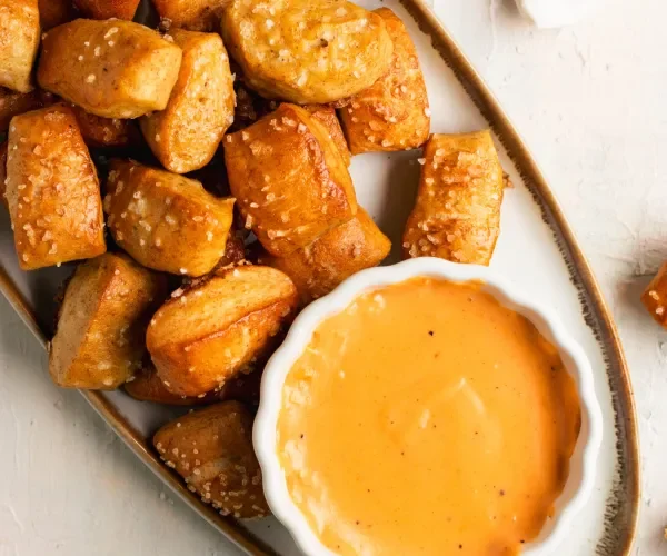 Sourdough Pretzel Bites with Beer Cheese Sauce