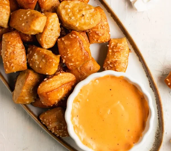 Sourdough Pretzel Bites with Beer Cheese Sauce