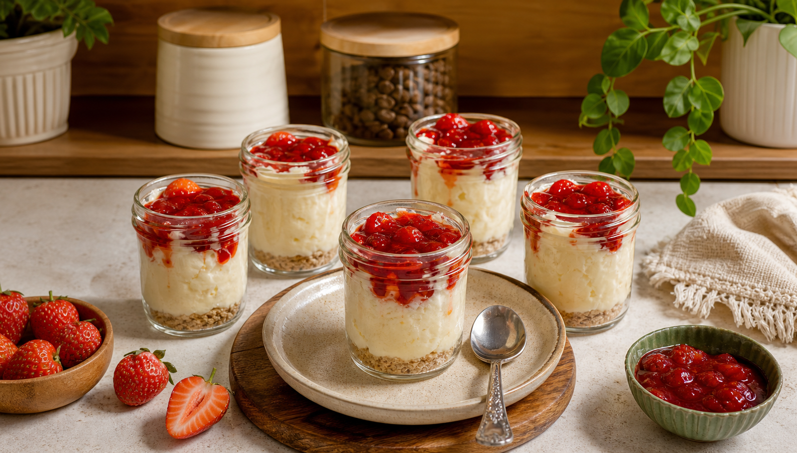 High Protein Cheesecake Jars