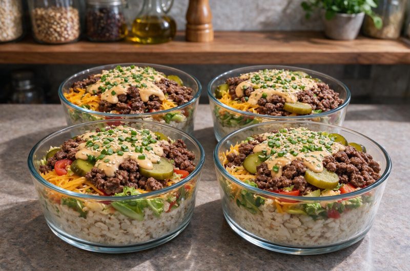 Big Mac Cheeseburger Protein Bowl