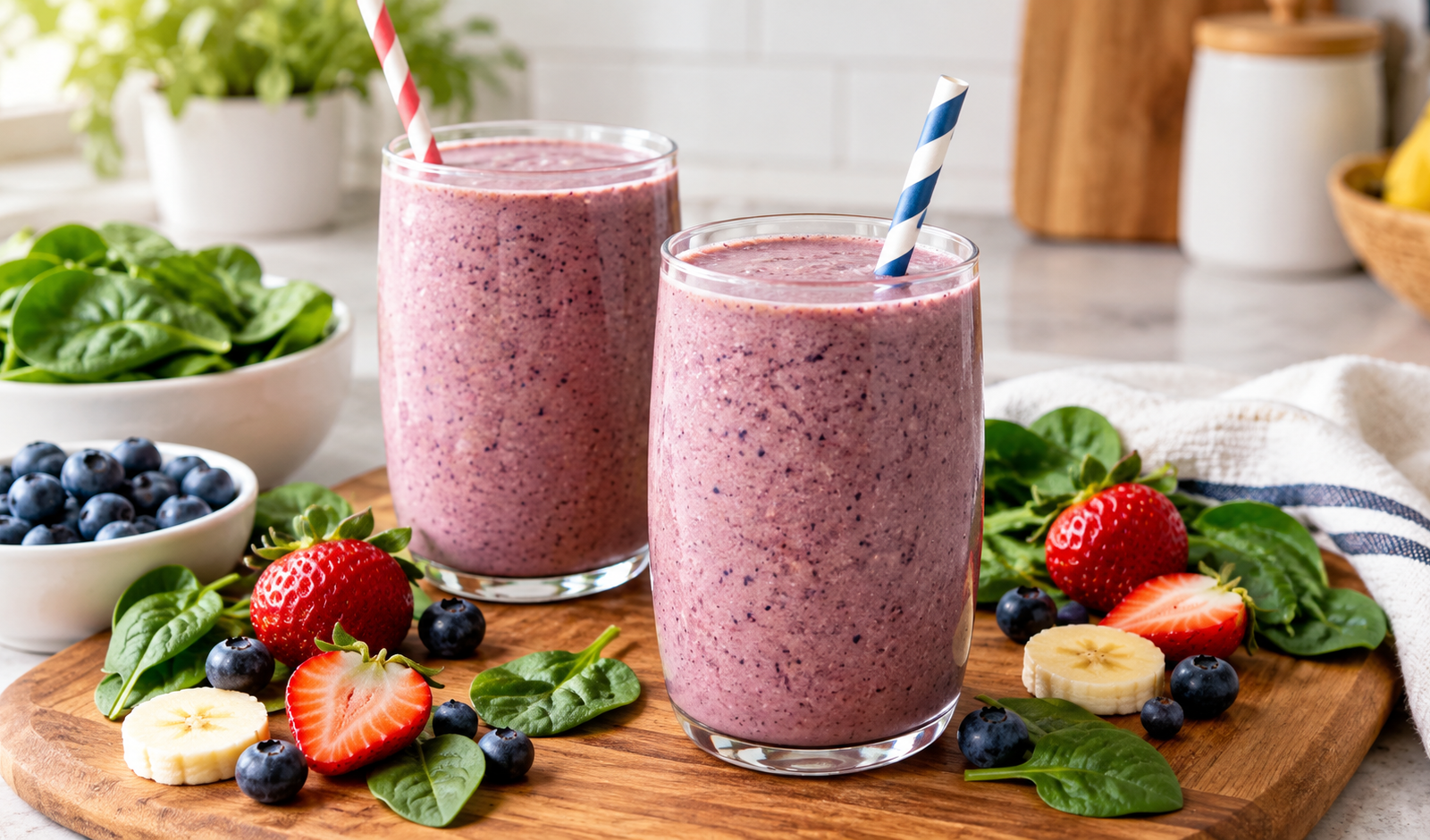 Healthy Blueberry Spinach Smoothie