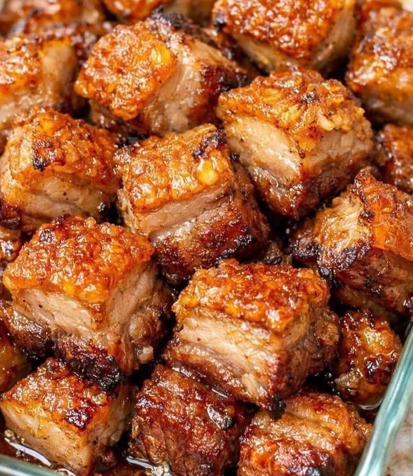 Air Fryer Pork Belly Bites