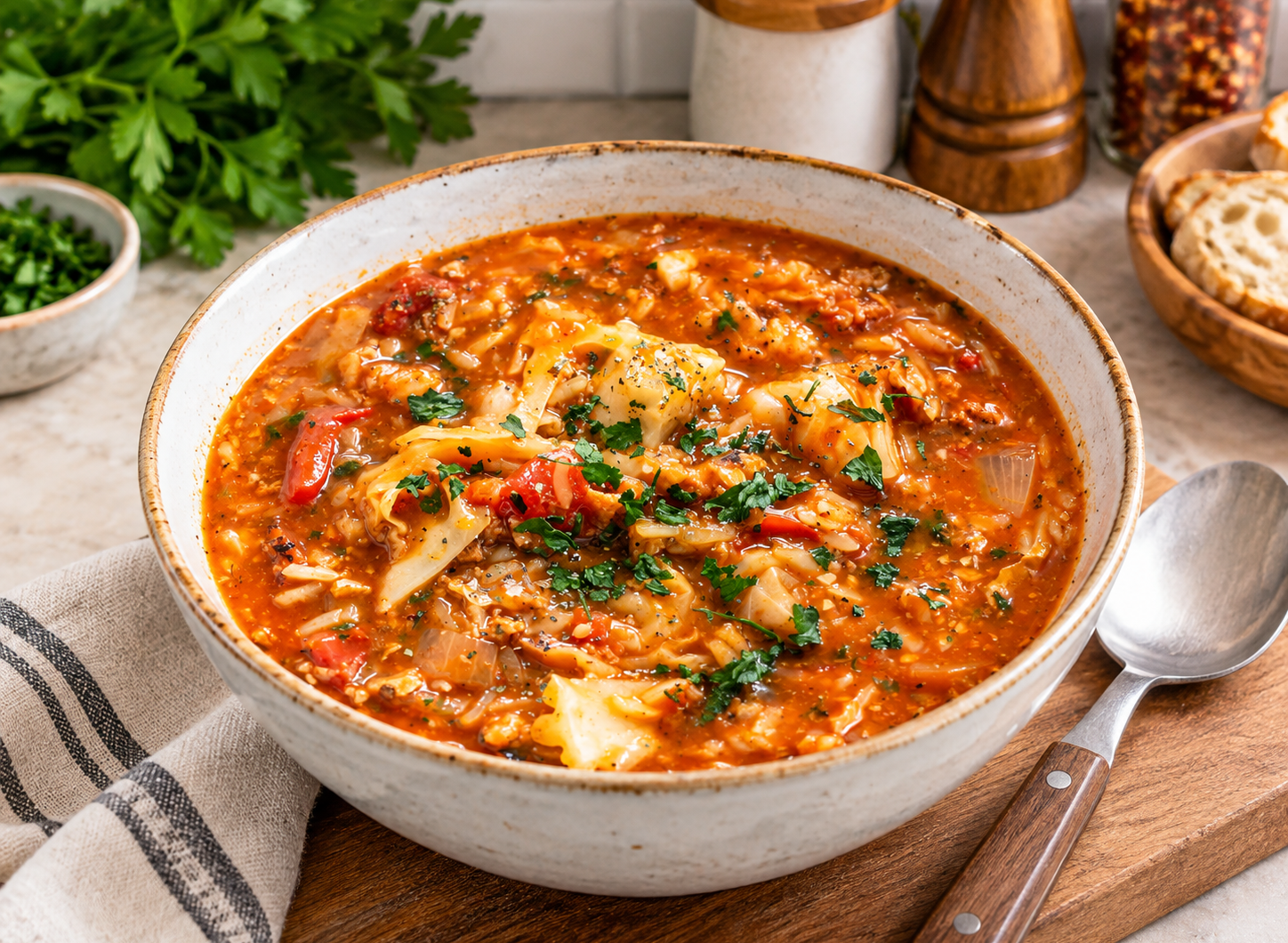 Hearty Homemade Cabbage Soup
