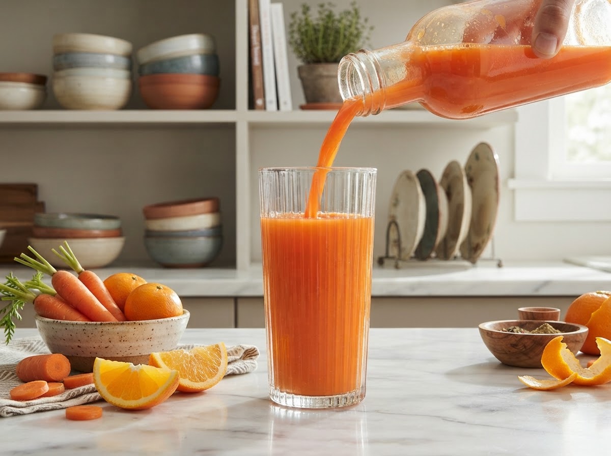 Healthy Carrot Juice with Ginger